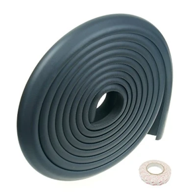 Afbeelding van TUKA i AKUT 5 meter Rand Bescherming Hoekbescherming L Vormige, Extra Dikker Anti aanrijding Gewatteerde van Tafel/Meubel, Foam Stootkussen Stootrand, Kinderen Veiligheid, Zwart TKD7000 Black