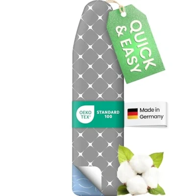 Afbeelding van SimplySmooth Premium strijkplankhoes 140x40 cm OEKO TEX 100 Gemaakt in Duitsland Comfort vulling Voor planken 130 140x38 45 Maat XL