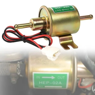 Afbeelding van Brandstofpomp, elektrische benzinepomp, universele 12V HEP 02A dieselpomp, krachtige bouwmachine, brandstofpomp voor auto en voertuig