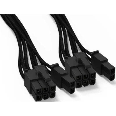 Afbeelding van BeQuiet Computer, Stroom Kabel [2x ATX stekker 8 polig (6+2) 1x 12 PIN (netvoeding)] 0.60 m Zwart