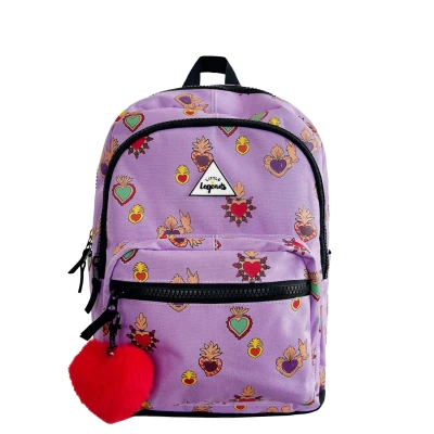 Afbeelding van Little Legends Kinderrugzak Large Milagros Heart Lilac