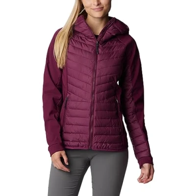 Afbeelding van Columbia Powder LITE Hybrid Hooded Jacket Outdoorjas, Dames, Maat: Medium, Marionberry