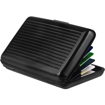 Afbeelding van IBBO® Creditkaarthouder Pasjeshouder Aluminium Portemonnee Pasjes Wallet Creditcard Case Visitiekaarthouder Zwart