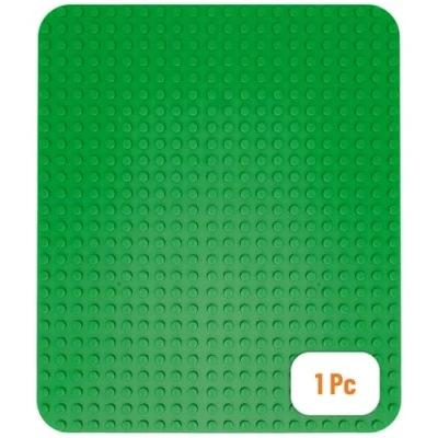 Afbeelding van Strictly Briks Big grote klassieke bouwplaat 100% compatibel met alle merken noppen voor peuters één vlakke groen 38 x 26,5 cm