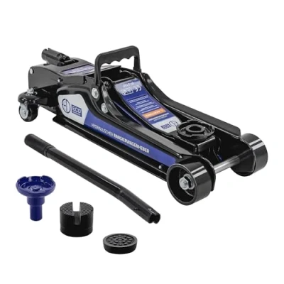 Afbeelding van Hydraulische 2,5T manoeuvreerkrik draagbaar incl. 2x rubberen onderlegger &amp; SUV adapter
