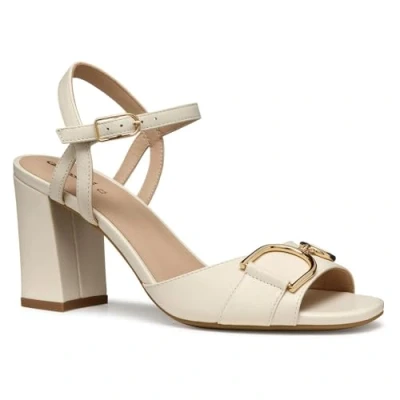 Afbeelding van Geox D NEW Eraklia 80 Sandalen met hoge hak, Dames, Maat: 36, Papyrus Leer