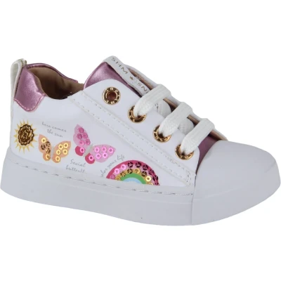 Afbeelding van Veterschoenen Meisjes white Pink Leer Shoesme Maat 22
