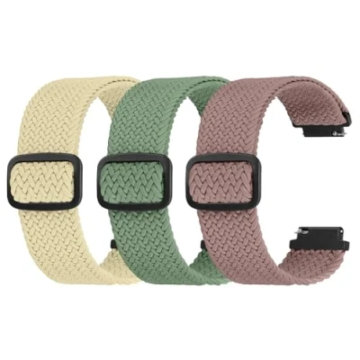 Afbeelding van Ecogbd Elastisch Nylon vervangend horlogebandje 16 mm 18 20 22 mm, horlogebandjes met snelsluiting, zacht stoffen verstelbaar luchtdoorlatend sportbandje voor dames en heren, 18mm,