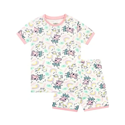 Afbeelding van Peppa Pig Nauwsluitend Meisjes Korte Pyjama Unicorn Wit 98