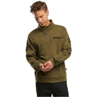 Afbeelding van Brandit Tactical Sweat Troyer met capuchon, groen, afmeting L voor man