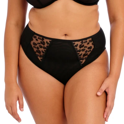 Afbeelding van Elomi Namrah High Leg Brief Zwart polyamide Medium Dames