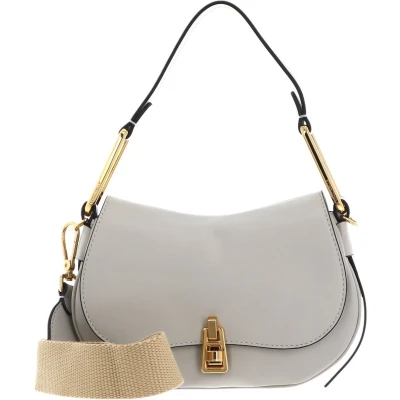 Afbeelding van COCCINELLE Leren Handtas Schoudertas Coccinellenico Selleria Handbag Gelso Beige