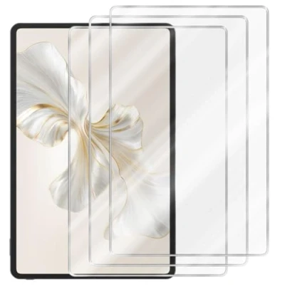 Afbeelding van Cadorabo 3x Pantser Film compatibel met Honor Pad 9 Pro in KRISTALHELDER Getemperd (Tempered) Display beschermend glas 9H hardheid 3D Touch