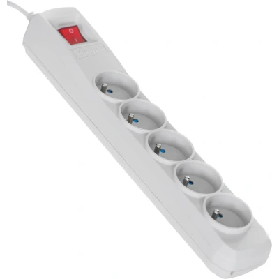 Afbeelding van ActiveJet Grey Power Strip met Cord ACJ COMBO 5G / 3M BEZP. Aut s.