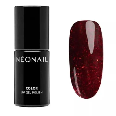 Afbeelding van NÉONAIL uv nagellak, rode glitterlak, Alizee, uv/led, 5712 7, 7,2 ml