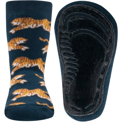 Afbeelding van Antislipsok Ewers Donkerblauw met Tijgers 21/22