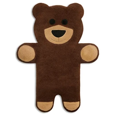 Afbeelding van Warmtekussen voor het lichaam Leschi graankussen (let op geen kersenpitten!) met biologische tarwe teddy chocolade bruin magnetron en oven