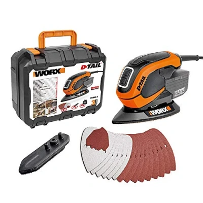 Afbeelding van Worx Delta multischuurmachine, 65 W, WX 648.2, DustStop microfilter, klittenband verankeringssysteem, ergonomisch design, compact en licht, incl. accessoires