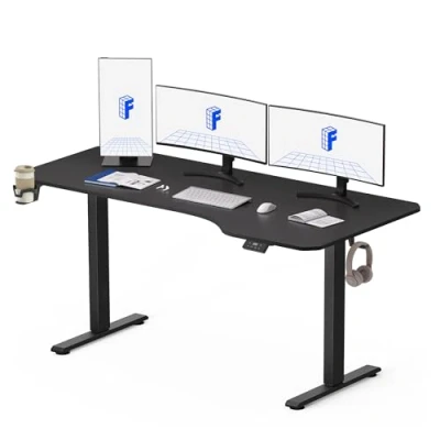 Afbeelding van FLEXISPOT Lite Elektrisch sta bureau, in hoogte verstelbaar zit bureau voor thuiskantoor (160 x 75 cm)