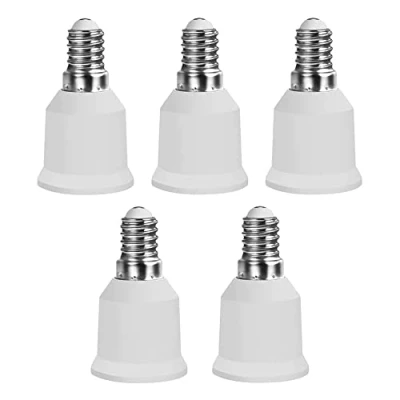 Afbeelding van Hsthe Sea 5x E14 naar E27 fittingconverter, adapterconverter, lampvoet, lampfittingadapter, lampadapter voor LED lampen en spaarlampen