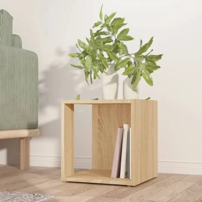 Afbeelding van vidaXL Bijzettafel 33x33x34,5 cm spaanplaat sonoma eikenkleurig