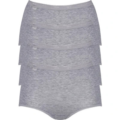 Afbeelding van Sloggi Basic Maxi 4 Pack dames slip (3+1 Gratis) 58 Grijs