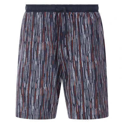 Afbeelding van Jan Vanderstorm Pyjamabroek &#039;Thorborg&#039; donkerblauw / rood wit