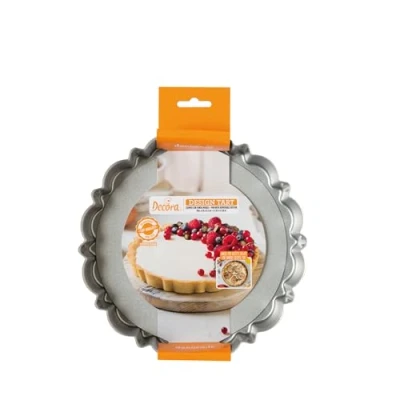 Afbeelding van Decora 0075051 Bakvorm met beweegbare bodem, diameter 20 x 3 cm, van anti aanbaklaag, rond, voor het eenvoudig uitvormen cakes, geregistreerd professioneel design, gepatenteerd