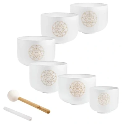 Afbeelding van Meinl SOLCSBSET Sonic Energy Solfeggio Crystal Singing Bowl klankschalen set