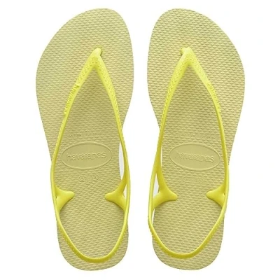 Afbeelding van Havaianas platte damessandaal, limoengroen, 1/2 VK