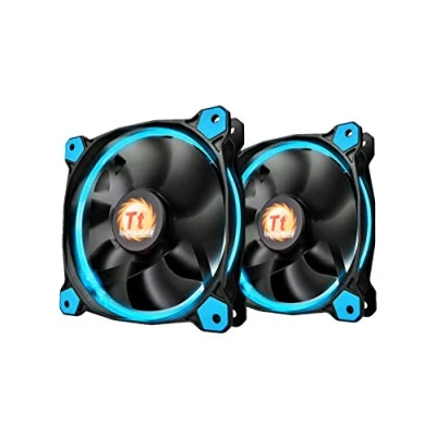 Afbeelding van Thermaltake RIING 140 mm blauwe led ultra stille hoge luchtstroom computerbehuizing ventilator, dubbelpak CL F048 PL14BU A