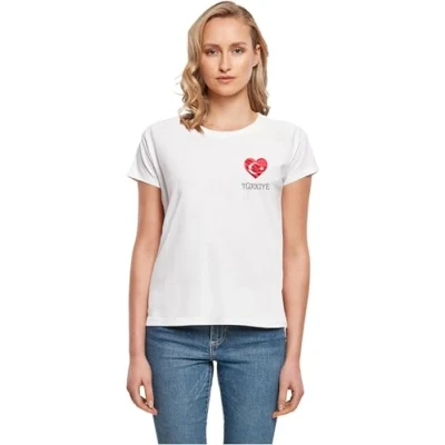 Afbeelding van Merchcode Turkey Everyday TEE Tshirt print, Dames, Maat: XS, White
