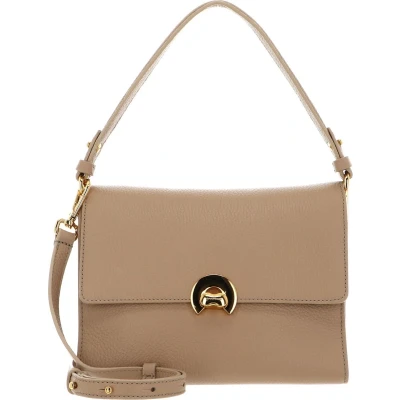Afbeelding van COCCINELLE Leren Schoudertas Binxie Handbag Grained Leather Fresh Beige