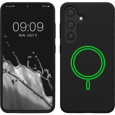 Afbeelding van kwmobile telefoonhoesje geschikt voor Samsung Galaxy S25 Hoesje met magneet compatibel MagSafe Smartphone case in zwart