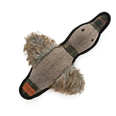 Afbeelding van Ancol Heritage Tweed pluche hond speelgoed selectie, eend/been/vos/haas, eend, 0,2 kg