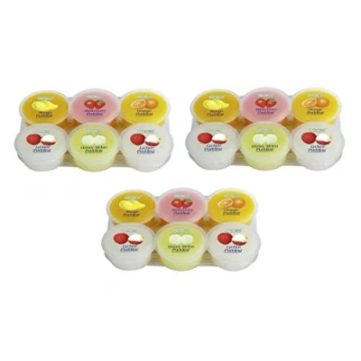Afbeelding van Pamai Pai® 3 x 480 g dessert Nata de Coco kokosnoot gel mango lychee aardbei meloen kleurrijk