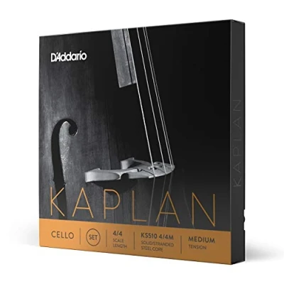 Afbeelding van D&#039;Addario Kaplan 4/4 Schaal Medium Spanning Cello String Set