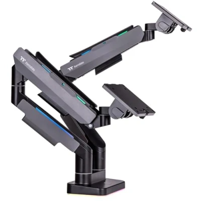 Afbeelding van Thermaltake Monitor arm Dual RGB Zwart