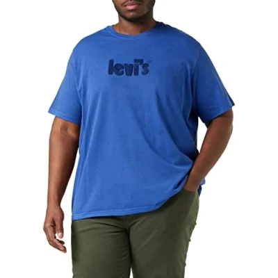 Afbeelding van Levi&#039;s Graphic Crewneck TEE Tshirt print, Heren, Maat: Large, Coastal fjord