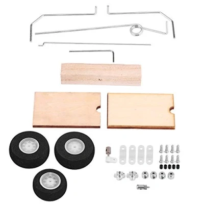 Afbeelding van RC Landingsgestel, DIY Metaal Hout Vaste Vleugel Modelvliegtuigen Landingsgestel Wiel Universele Set Accessoires