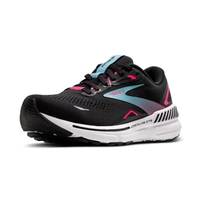 Afbeelding van Brooks GTS 23 GTX Stabiliteit hardloopschoenen, Dames, Maat: 38, Black knockout pink aqua Textiel