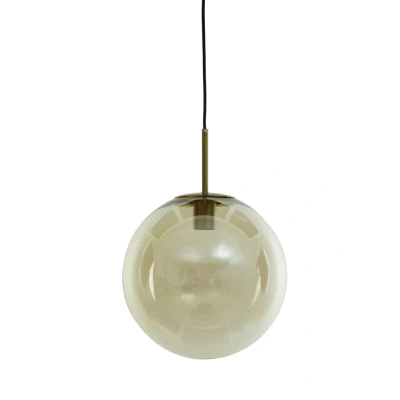 Afbeelding van Light &amp; Living Medina hanglamp Ø40 cm amber glas/antiek brons Glas