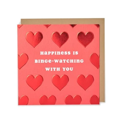 Afbeelding van Kindred Geluk Is Binge Watching With You Valentines Card