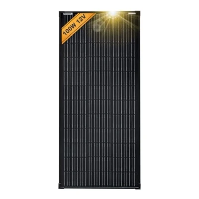 Afbeelding van enjoy solar Mono 100W 12V monokristallijn Zonnepaneel Fotovoltaïsche module ideaal voor camper, tuinhuis, boot(Zwart)