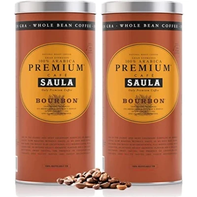 Afbeelding van Saula Premium Koffiebonen, Pak 2 blikken van 500 gr. Bourbon 100% Arabica
