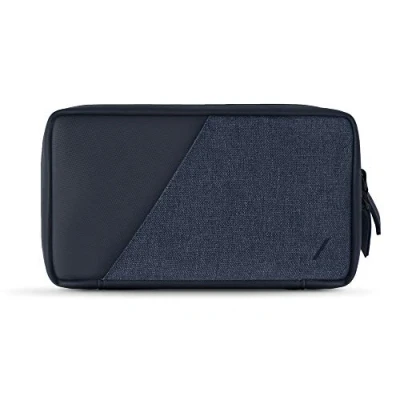Afbeelding van Native Union Stow Organizer Premium Travel Tech Kit Gemaakt van Duurzaam Canvas Houd Essentials Georganiseerd met Flexibele Opslag &amp; Snel Toegang Vak voor Kabels, Laders, Simkaart Meer (Indigo)
