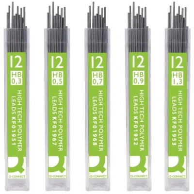 Afbeelding van Q connect Potloodstiften 0,5 Mm Hb Etui Van 12 Stuks