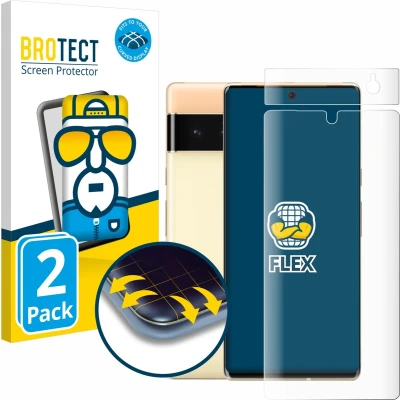 Afbeelding van BROTECT Screenprotector voor Google Pixel 6 Pro (Voor+Camera) Folie Beschermfolie transparant volledig dekking (2 Stuks)