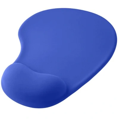 Afbeelding van OcioDual Muismat met polssteun, blauw, ergonomisch tapijt gelondersteuning, zachte stof antislip rubberen basis, voor laser en optische muizen