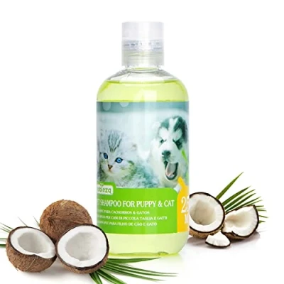 Afbeelding van Nobleza Shampoo voor honden en katten, mild, 250 ml, puppyshampoo, gevoelig biologisch, met kokosgeur, natuurlijk, gevoelige kleine honden, huidvriendelijk, verzorgend